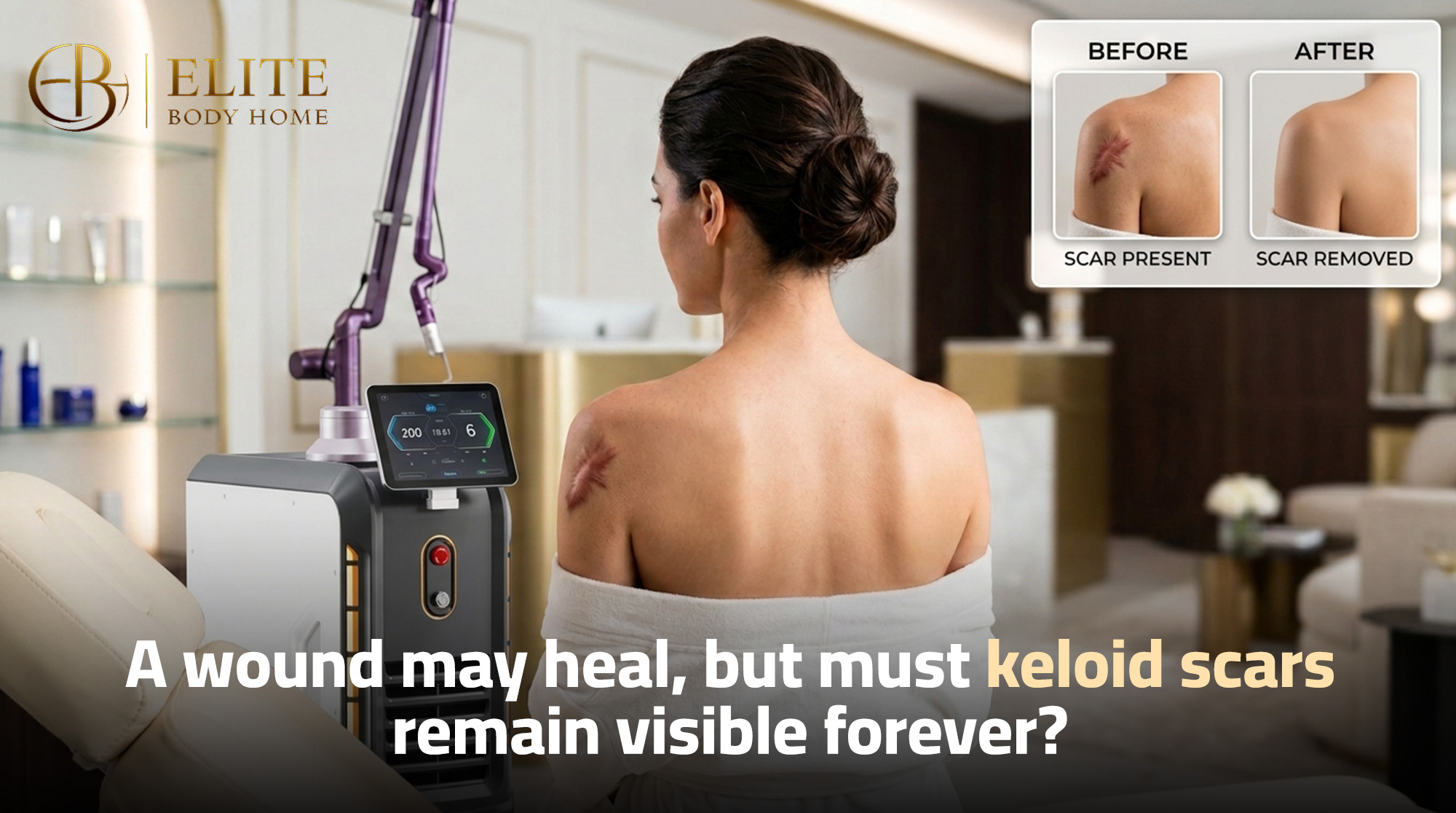 A wound may heal, but must keloid scars remain visible forever?