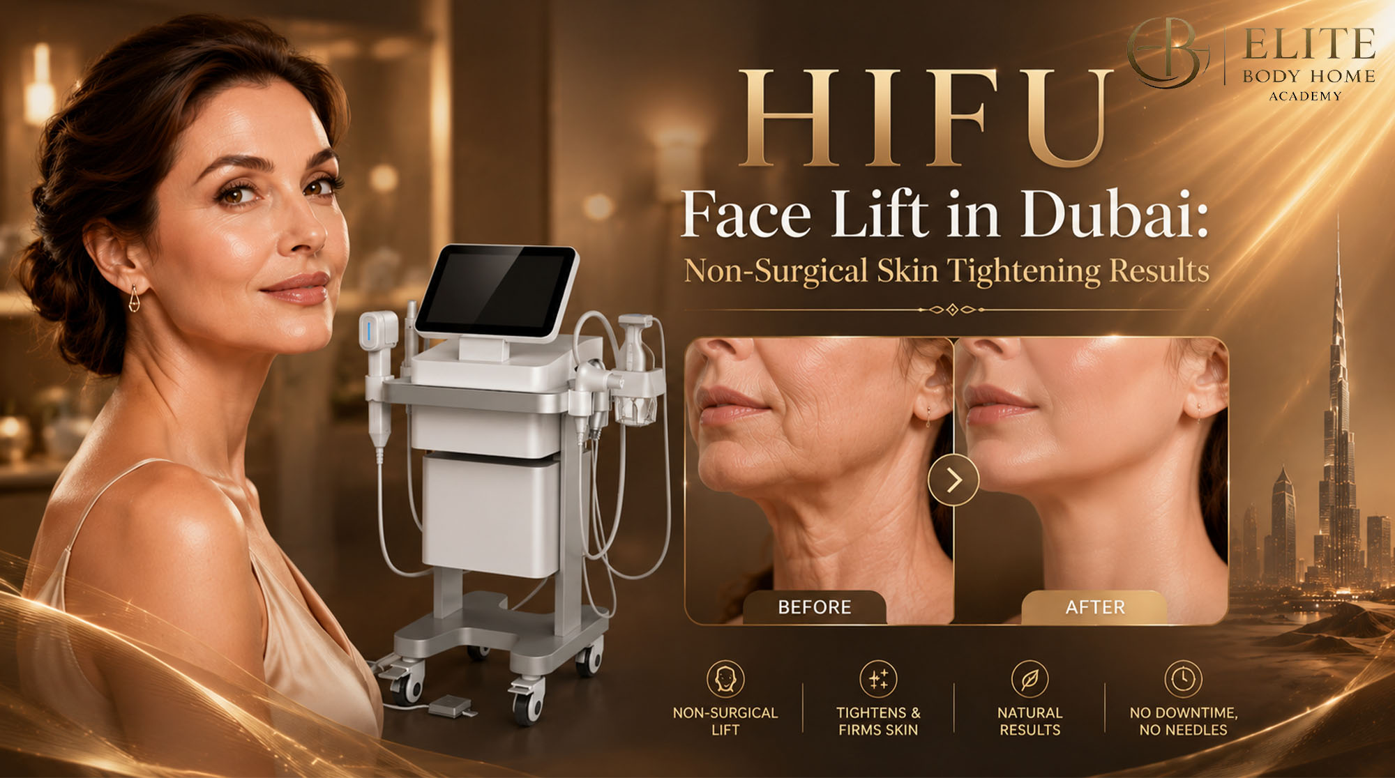 HIFU Face Lift in Dubai: Non-Surgical Skin Tightening Results